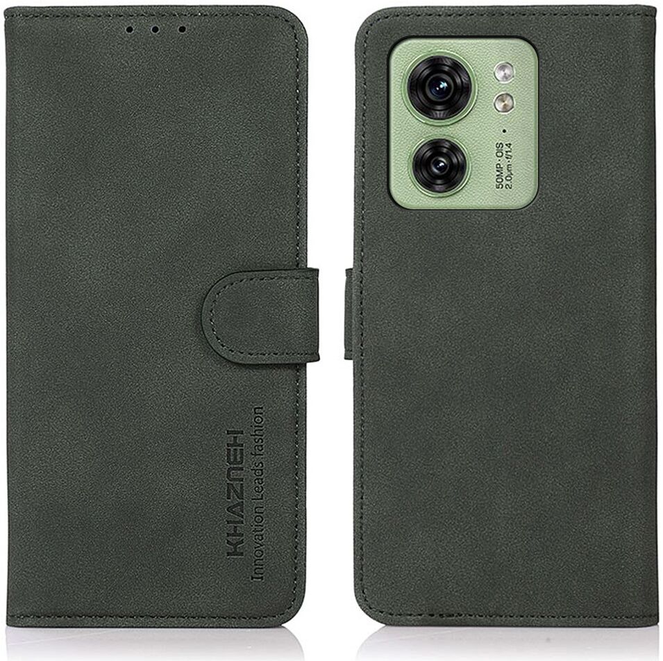 KHAZNEH Motorola Edge 40 5G Hoesje Retro Wallet Book Case Groen afbeelding 2