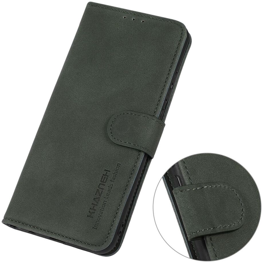 KHAZNEH Motorola Edge 40 5G Hoesje Retro Wallet Book Case Groen afbeelding 5