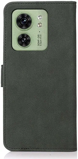 KHAZNEH Motorola Edge 40 5G Hoesje Retro Wallet Book Case Groen afbeelding 7