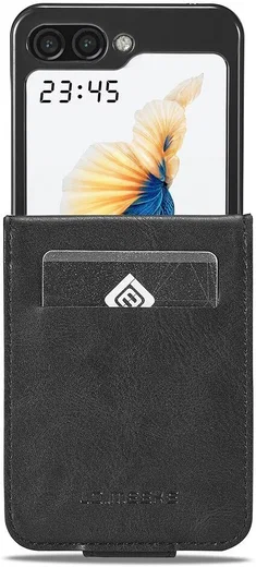 LC.IMEEKE Samsung Galaxy Z Flip 5 Hoesje Wallet Book Case Zwart afbeelding 1