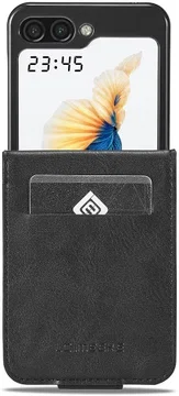 LC.IMEEKE Samsung Galaxy Z Flip 5 Hoesje Wallet Book Case Zwart