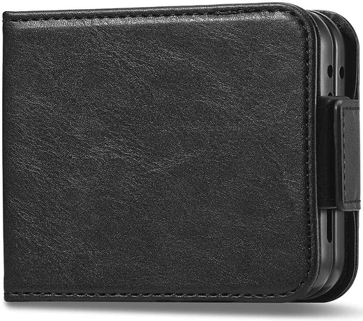 LC.IMEEKE Samsung Galaxy Z Flip 5 Hoesje Wallet Book Case Zwart afbeelding 7