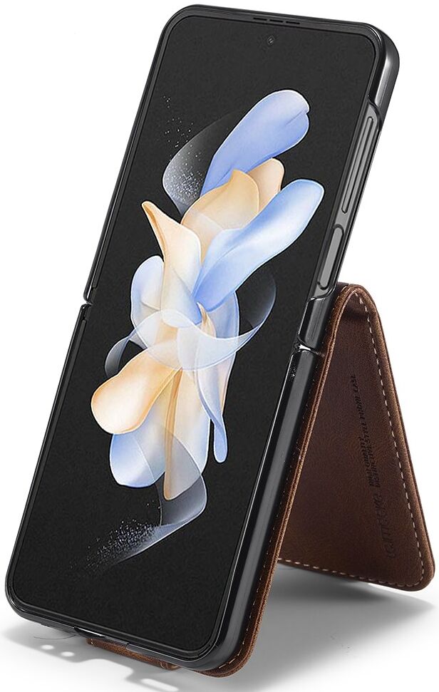 LC.IMEEKE Samsung Galaxy Z Flip 5 Hoesje Wallet Book Case Bruin afbeelding 2