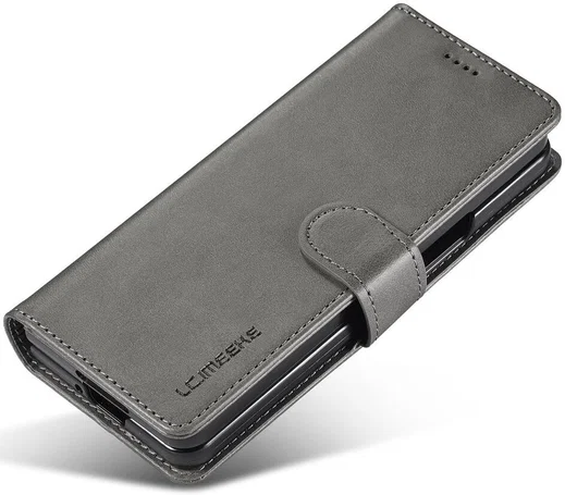 LC.IMEEKE Samsung Galaxy Z Fold 5 Hoesje Portemonnee Book Case Grijs afbeelding 4