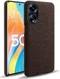 Oppo A98 Hoesje met Stoffen Afwerking Back Cover Bruin afbeelding 1
