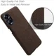 Oppo A98 Hoesje met Stoffen Afwerking Back Cover Bruin afbeelding 3