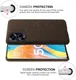 Oppo A98 Hoesje met Stoffen Afwerking Back Cover Bruin afbeelding 4