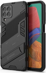 Samsung Galaxy M33 Hoesje Shockproof Kickstand Back Cover Zwart afbeelding