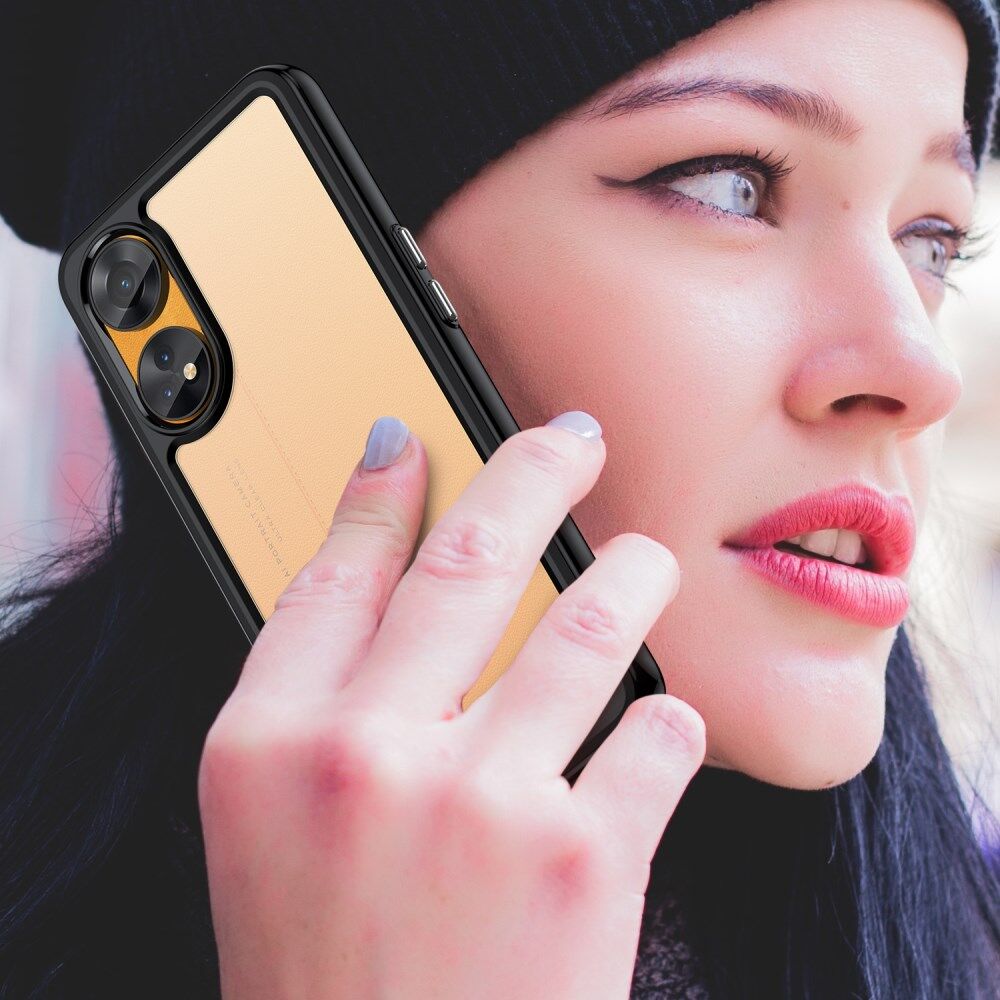 Oppo Reno8 T Hoesje Acryl Back Cover Zwart afbeelding 7