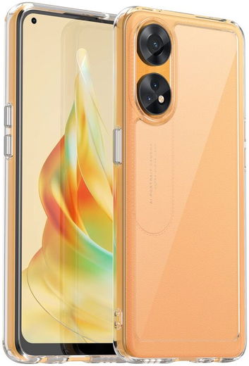 Oppo Reno8 T Hoesje Acryl Back Cover Transparant afbeelding 1