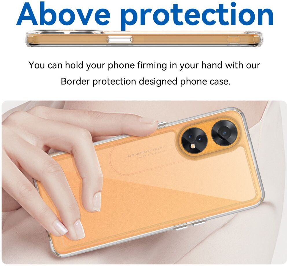 Oppo Reno8 T Hoesje Acryl Back Cover Transparant afbeelding 4