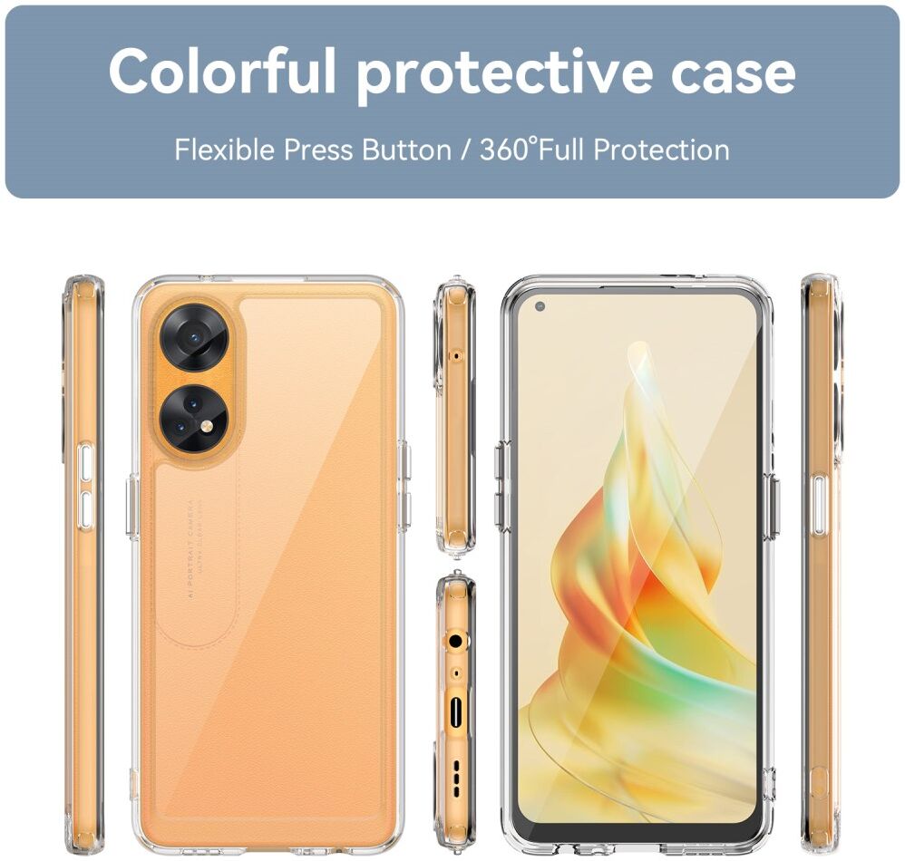 Oppo Reno8 T Hoesje Acryl Back Cover Transparant afbeelding 8