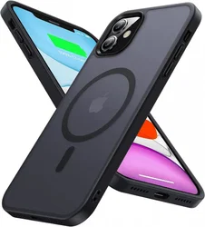 Apple iPhone 11 Hoesje met MagSafe Back Cover Matte Zwart afbeelding