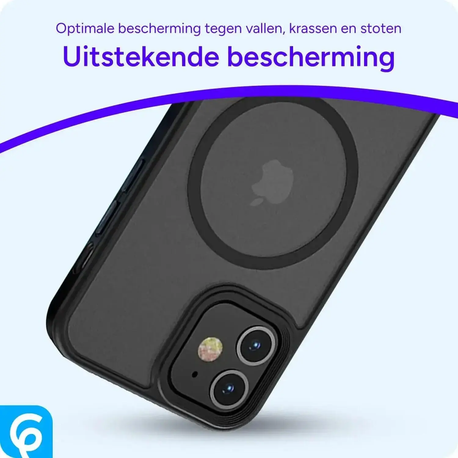 Apple iPhone 11 Hoesje met MagSafe Back Cover Matte Zwart afbeelding 2