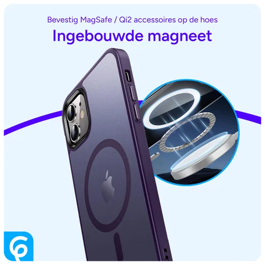 Apple iPhone 11 Hoesje met MagSafe Back Cover Matte Paars afbeelding 5