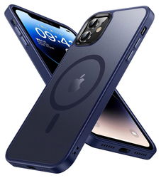 Apple iPhone 11 Hoesje met MagSafe Back Cover Matte Blauw afbeelding