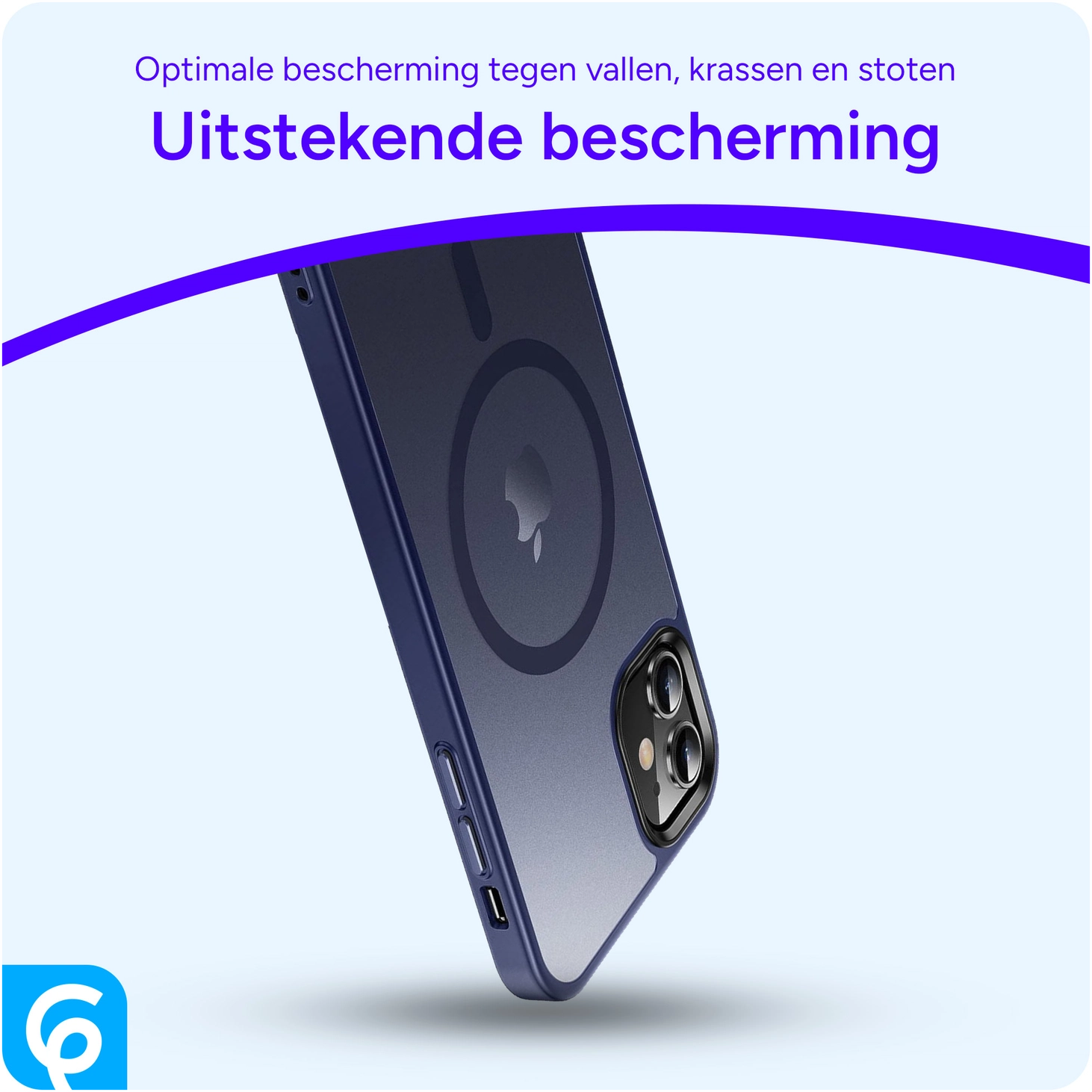 Apple iPhone 11 Hoesje met MagSafe Back Cover Matte Blauw afbeelding 2