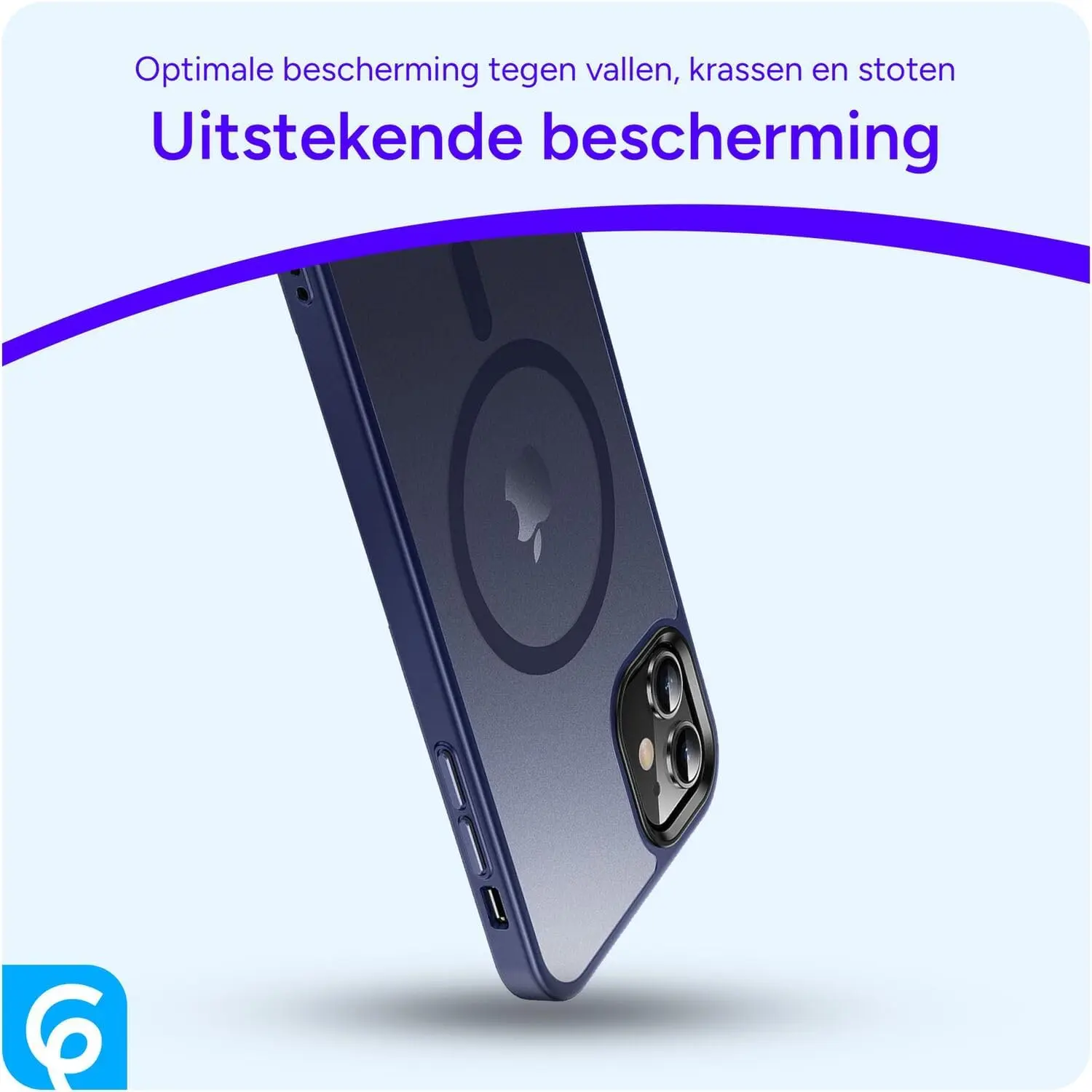 Apple iPhone 11 Hoesje met MagSafe Back Cover Matte Blauw afbeelding 2