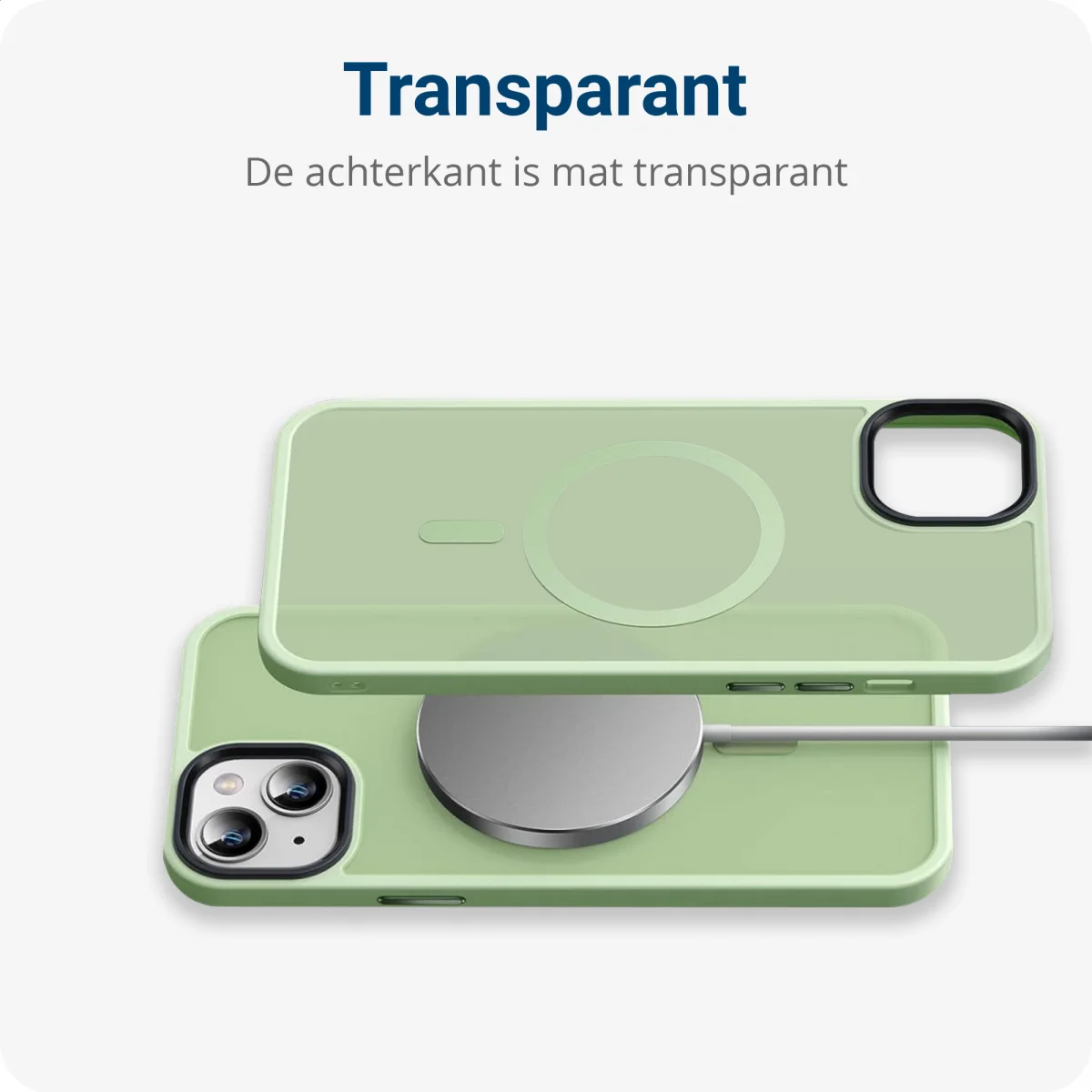 Apple iPhone 11 Hoesje met MagSafe Back Cover Matte Groen afbeelding 8