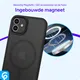 Apple iPhone 12 / 12 Pro Hoesje met MagSafe Matte Back Cover Zwart afbeelding 4