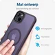 Apple iPhone 12 / 12 Pro Hoesje met MagSafe Matte Back Cover Paars afbeelding 8