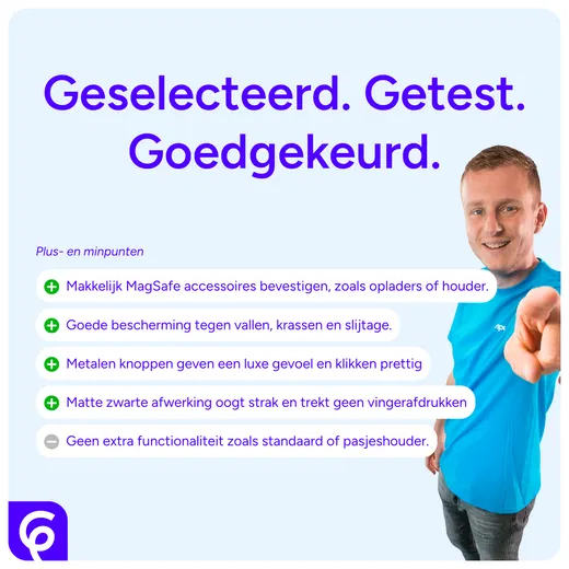 Apple iPhone 13 Pro Hoesje met MagSafe Back Cover Matte Zwart afbeelding 5