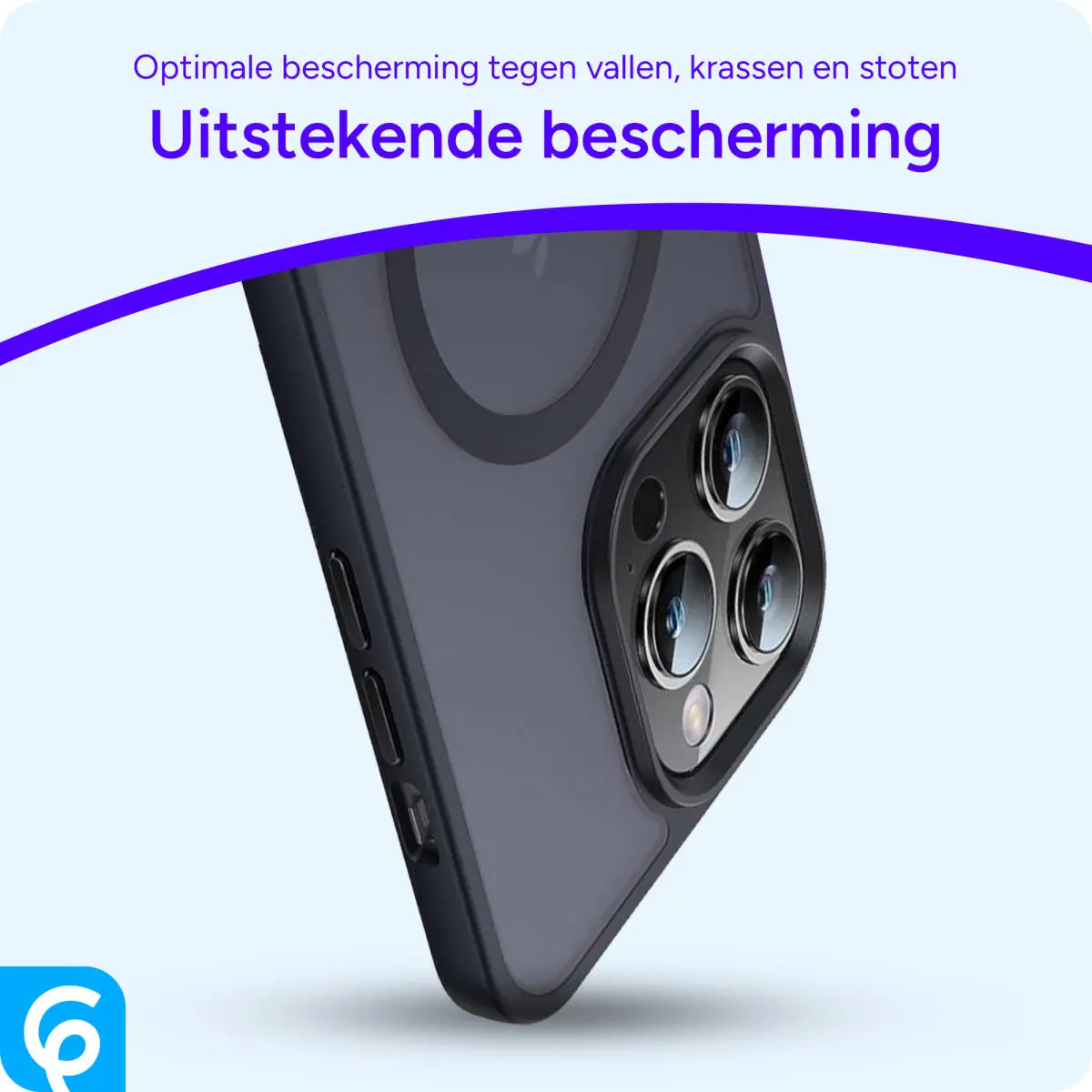 Apple iPhone 13 Pro Hoesje met MagSafe Back Cover Matte Zwart afbeelding 2