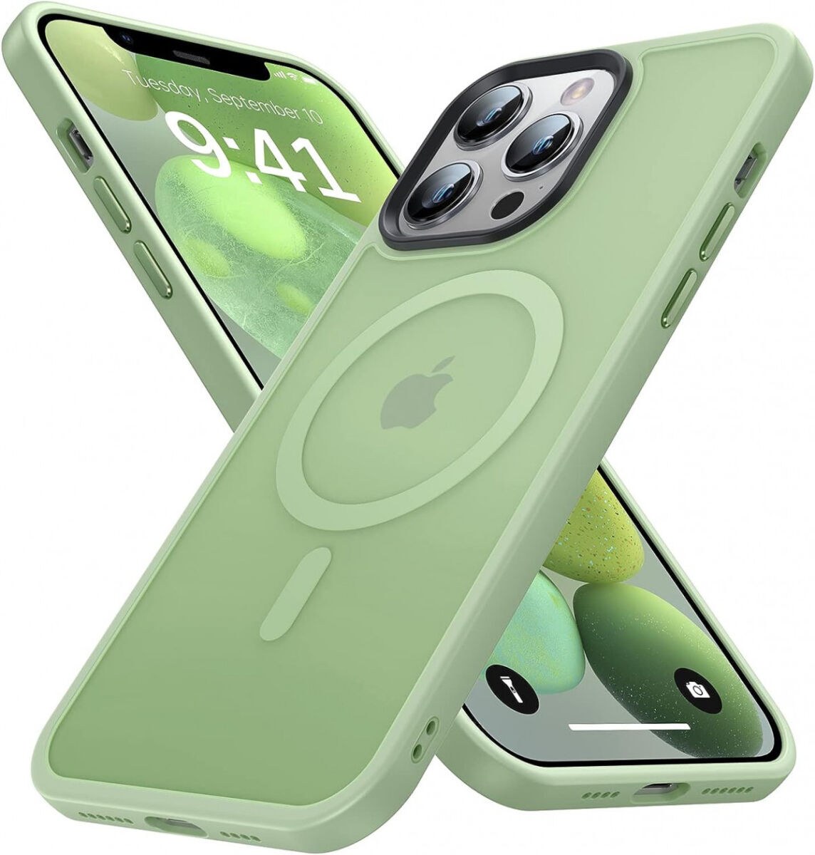 Apple iPhone 13 Pro Hoesje met MagSafe Back Cover Matte Groen afbeelding 1