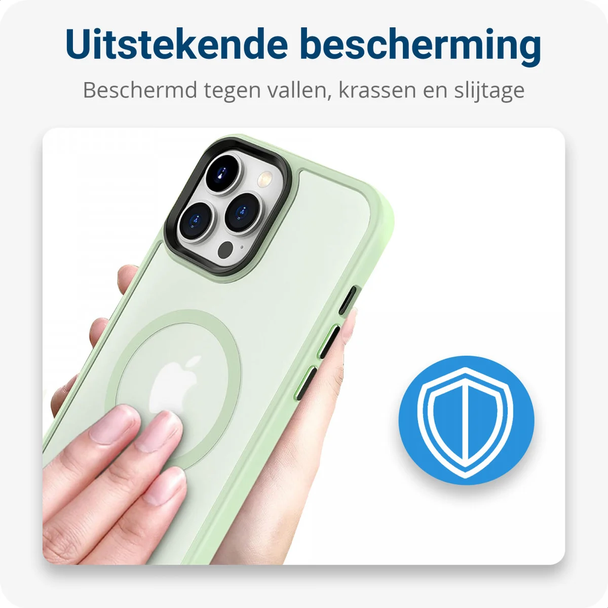 Apple iPhone 13 Pro Hoesje met MagSafe Back Cover Matte Groen afbeelding 7