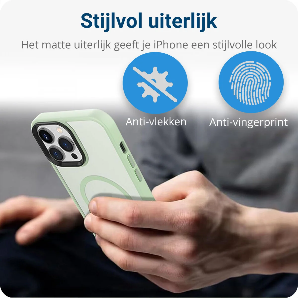 Apple iPhone 13 Pro Hoesje met MagSafe Back Cover Matte Groen afbeelding 5