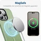 Apple iPhone 13 Pro Hoesje met MagSafe Back Cover Matte Groen afbeelding 4