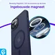 Apple iPhone 14 Hoesje met MagSafe Back Cover Matte Donkerblauw afbeelding 4