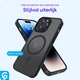 Apple iPhone 14 Pro Hoesje met MagSafe Back Cover Matte Zwart afbeelding 5