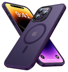 Apple iPhone 14 Pro Hoesje met MagSafe Back Cover Matte Paars afbeelding