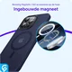 Apple iPhone 14 Pro Hoesje met MagSafe Back Cover Matte Donkerblauw afbeelding 7