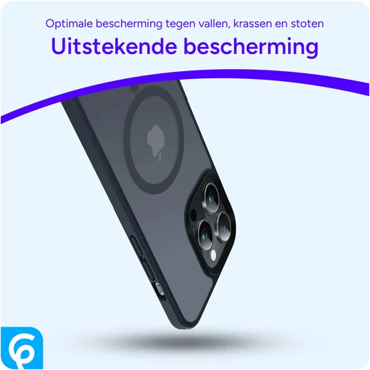 Apple iPhone 14 Pro Max Hoesje met MagSafe Back Cover Matte Zwart afbeelding 4