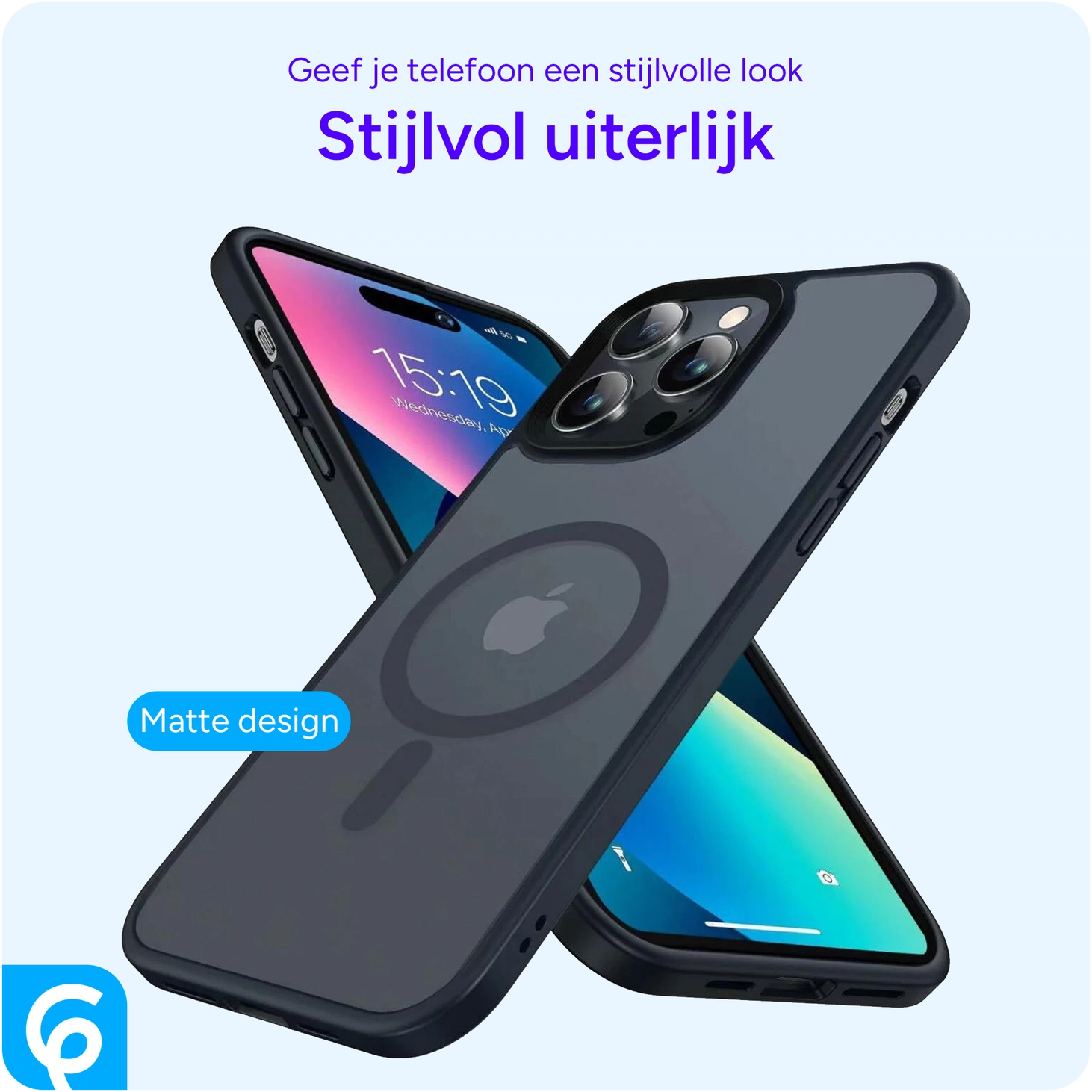 Apple iPhone 14 Pro Max Hoesje met MagSafe Back Cover Matte Zwart afbeelding 5