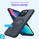 Apple iPhone 14 Pro Max Hoesje met MagSafe Back Cover Matte Zwart afbeelding 5