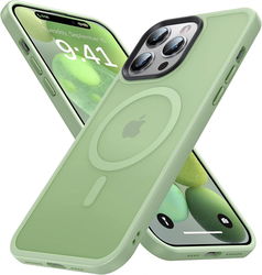 Apple iPhone 14 Pro Max Hoesje met MagSafe Back Cover Matte Groen afbeelding