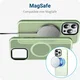 Apple iPhone 14 Pro Max Hoesje met MagSafe Back Cover Matte Groen afbeelding 2