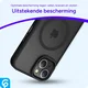 Apple iPhone 15 Hoesje met MagSafe Back Cover Matte Zwart afbeelding 5