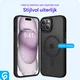 Apple iPhone 15 Hoesje met MagSafe Back Cover Matte Zwart afbeelding 8
