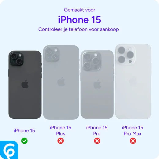Apple iPhone 15 Hoesje met MagSafe Back Cover Matte Zwart afbeelding 4