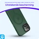 Apple iPhone 15 Hoesje met MagSafe Back Cover Matte Donkergroen afbeelding 7