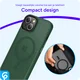 Apple iPhone 15 Hoesje met MagSafe Back Cover Matte Donkergroen afbeelding 10