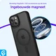 Apple iPhone 15 Plus Hoesje met MagSafe Back Cover Matte Zwart afbeelding 4