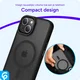 Apple iPhone 15 Plus Hoesje met MagSafe Back Cover Matte Zwart afbeelding 7