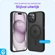 Apple iPhone 15 Plus Hoesje met MagSafe Back Cover Matte Zwart afbeelding 8