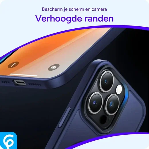 Apple iPhone 15 Pro Hoesje met MagSafe Back Cover Matte Donkerblauw afbeelding 8