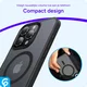 iPhone 15 Pro Max Hoesje met MagSafe Back Cover Matte Zwart afbeelding 8